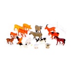 말랑한 동물 피규어 돼지 양 닭 미니 모형 과학실 : 하선 누리장난감 교구