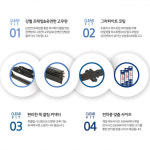 보쉬 클리어핏 자동차 잘닦이는 발수 와이퍼 무소음 1P : 케이원모터스