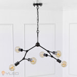 LED 식탁등 그레이스 6등 인테리어 펜던트 조명(흑니켈/로즈골드) : 조연스토어