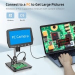 TOMLOV DM04 디지털 USB 현미경 1200x1080P 비디오 카메라 16MP 9 인치 IPS 스크린, 윈도우/맥 OS 코인 컬렉션 납땜 : 킴스문고