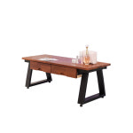 HDZ21E 900 원목 스틸 테이블 낮은 서랍테이블 : 히트가구