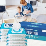 SPRa-에코크린 세균닦는 행주티슈 캡형/70매x8개 일회용 항균 친환경 주방 살균abc : 샵프리A