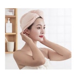 머리수건 헤어캡 타올 도톰한 극세사 타월 부드러운 수건 : 이리스플라워