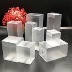 고급 반투명 PVC 사각케이스 5-8cm폭 : 크리데코