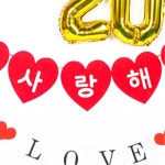 프로포즈 사랑해 하트가랜드 돌잔치포토테이블 홈파티 펠트 셀프촬영 기념일 새해장식 : 이지파파