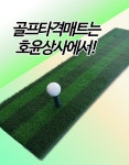 골프타격매트 25cm x 100cm 골프연습장 타석매트 골프장인조잔디 임팩트 스윙 연습 : 호윤상사