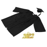 학사모 졸업가운졸업 가운 모자 2022 검은 색과 술 칼라 대학 망토 매력 의상 주인 학술 코트 : 좋은물건좋은사람