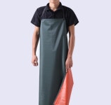 업소용 앞치마 목걸이형 긴 앞치마 특수코팅 방수 식품 김치 공장 수산 정육점 롱 앞치마 : 코코미르