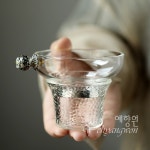[다도 다기] 예향원 순수공 아쿠아 수정유리 실버비드 차거름망 세트 E-9519 : 예향원