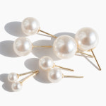 14K 스와로브스키 진주 데일리 골드 혼주 한복 귀걸이 4mm 6mm 8mm 10mm : 주웰 JOOWELL