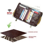 Genuine Leather Men Wallet Fashion Purse RFID Blocking Credit Card Holder Clutch [A00075854] : 제이디넷1000
