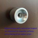 삼각프리즘 프리즘 과학프리즘  12.7mm 0.5 인치 볼 미니 광학 토탈 스테이션 구 용 마그네틱베이스 포함 : 만물자재상
