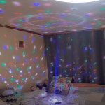 가정용미러볼 PK-150 LED 노래방 음악인식 무대조명 파티볼 싸이키 : 부여전자