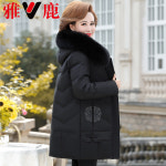 겨울코트 압록 중년 및 노인 다운 재킷 여성 겨울 중간 길이 할머니 옷 어머니의 두꺼운 코트 : 마구마구요