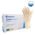 메디컴 세이프 베이직 이지핏 라텍스 의료용 진료용 식품용 장갑 L/M/S/XS/XXS : 리빈메디컬