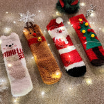 크리스마스 수면양말 임산부 수족냉증 극세사양말 선물 4족세트 : 이에르핏