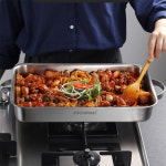 캠핑오뎅냄비 꼬치오뎅 닭갈비팬 즉석떡볶이 키친아트 IH 통3중 로스트팬 : 파인닷