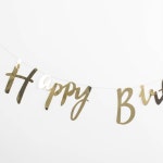 생일파티 캘리그라피 골드 가랜드 배경 셀프콸영 해피벌스데이 가렌다 : 이지맘스토어