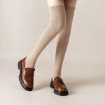 두꺼운 기모 오버니삭스 무릎양말 니하이 반스타킹 : 딜썸