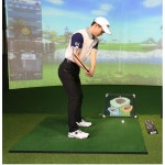 골프 연습장 매트 스윙 연습 타석 발판 인조잔디 훈련 개인 01 1m x 1m 두께 1cm : 대양직구