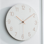 국산 플라이토 무소음 인테리어 거실 사무실 건전지 아날로그 원형 벽시계 플레인 30cm : 플라이토