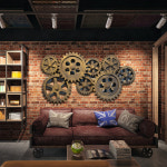 레트로 벽 장식 톱니바퀴 바 카페 레스토랑 인테리어 : 직구보이