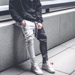 볼더링팬츠 남성 클라이밍 트래킹 등산 겨울 기모 바지 고품 조깅 패치 워크 체육관 피트 보디 빌딩 주자 의류 운동복 : 레아누벨르