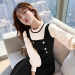 하객룩 원피스 20대 결혼식 봄 여름 오피스룩 가을 겨울 신작 여성 프렌치 스타일 니트 : 그레이트직구