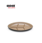 이더멜라민 이중메탈모카 나무잎5절 나눔접시 반찬접시 과일접시 소스 한식 고깃집 : 주방킹