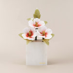 아토제이드 천연 옥꽃 무궁화 3송이 트로피 화이트 / 옥화 감사패 기념패 골프패 상패 공로패 : 아토제이드