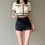 투포켓 쫀쫀 슬림핏 하이웨스트 미니 핫팬츠 마이크로쇼츠 섹시 미니멀 : 감성소품샵 파인애플스토어