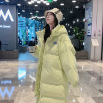 여자 롱패딩 여성 경량 무스탕 후드집업 두꺼운 : BAEBAE플러스