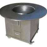 이동식 장작난로 원형 테이블 화덕 화로 식당 야외 : 다루다DAROODA