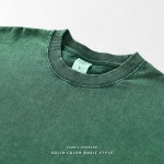 남성 긴팔 티셔츠 long sleeve washed cotton t shirt unisex loose 250gsm basic atumn tees tops brand h0394 : 인스마일