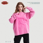 남성 긴팔 티셔츠 long sleeve washed cotton t shirt unisex loose 250gsm basic atumn tees tops brand h0394 : 인스마일