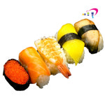 프리미엄 스시 홈파티 생일상 캠핑요리 캠핑음식 도시락 간편 초밥 재료 모음 (초새우 연어 계란 새우 유부초밥) : 새우몰