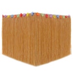 하와이 루아 잔디 라피아 프린지 배너 테이블 스커트 열대 생일 티키 바 텐트 의자 데크 스키에 : 다서몰