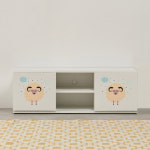 온가구 온라인가구단지 화이트 4칸 수납 도어 거실장 4colors : 온가구