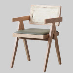 카페 까페 의자 북유럽 등나무 홈 발코니 천연 진짜 디자이너 레저 단단한 나무 식당 Chandigarh : 퍼니치드