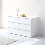 DG 아론 와이드 서랍장 3단 1200 2colors : 주식회사 준우드 스토어