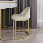 화장대 북유럽 스툴  침실 화이트 메이크업 모던 미니멀리스트 등받이 드레싱 라이트 럭셔리 의자 작은 : 퍼니치드