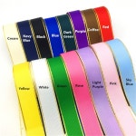 5 Yards 1 (25mm) Ribbon Wedding Decoration Gold Metallic Edge Grosgrain Ribbon Gift W[A00109561] : 제이디넷0