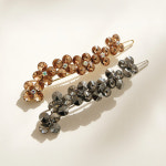 제이로렌 여성 데일리 플라워 스와로브스키 웨이브 패션 머리 헤어 핀 : 제이로렌