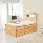 HWT29C 벙커형 조명침대 3단 참죽 SS 매트미포함 : 히트가구