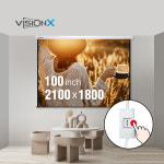 100인치 전동스크린 DH-S100 (2100 x 1800) 노출 4:3 비전엑스 : 다해네스토어