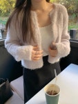 플러피 퍼 가디건 fluppy fur cardigan : 아워리스 Ourlis