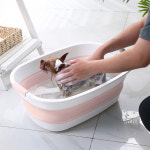 퐁퐁 접이식 반려동물 욕조 강아지 고양이 애견목욕통 : 오디스샵