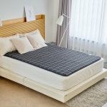 한일의료기 탄소매트 전기매트 전자파없는 온열매트 블랙체크 싱글,더블 / EMF인증 카본열선 : BODEUM