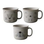 일본 미노야끼/모구모구 런치 도자기 시리즈-플레이트 머그컵/캐릭터 접시/귀여운/어린이용/식기 : 재팬코코