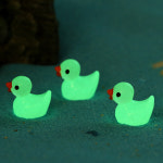 테라리움 오리 피규어 화분꾸미기 형광 야광 오리 미니어처 9종 컬러 5P세트 : 비오스샵